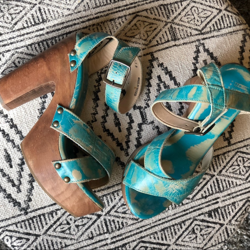 Bed Stu/ Madeline leather platform sandal